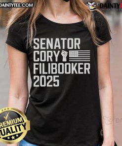 Good Senator Cory Booker filibuster graphic on a New Jersey ladies tee, showcasing support for Cory Booker.