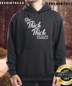 Good She Thick hoodie featuring lyrics from 'Shake Dat' by Boss Man Dlow, perfect for fans of hip-hop style and comfort.