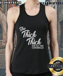 Good She Thick She Eat Her Cornbread song cover featuring Boss Man Dlow in a vibrant tank top, celebrating body positivity.