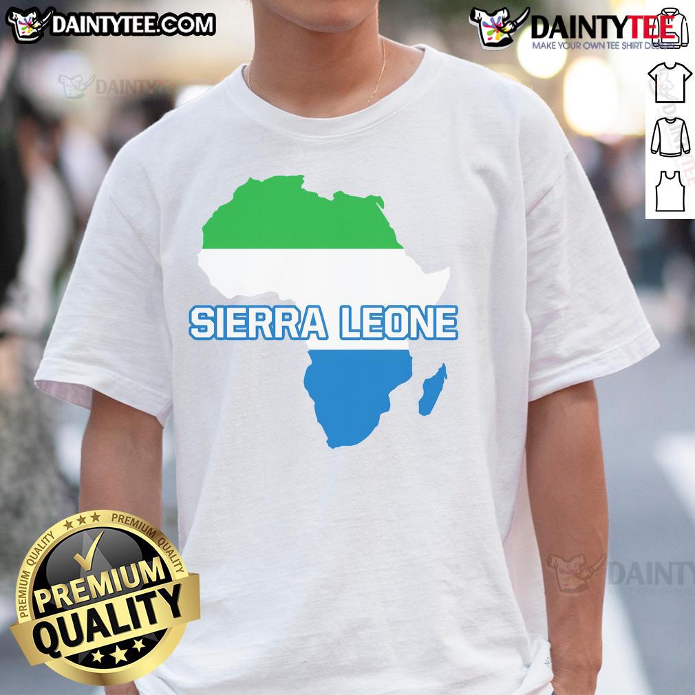 Good Sierra Leone Sierra Leonean Pride Flag Map Africa T Shirt Good Sierra Leone Sierra Leonean Pride Flag Map Africa T-Shirt showcasing the vibrant colors of the Sierra Leone flag.