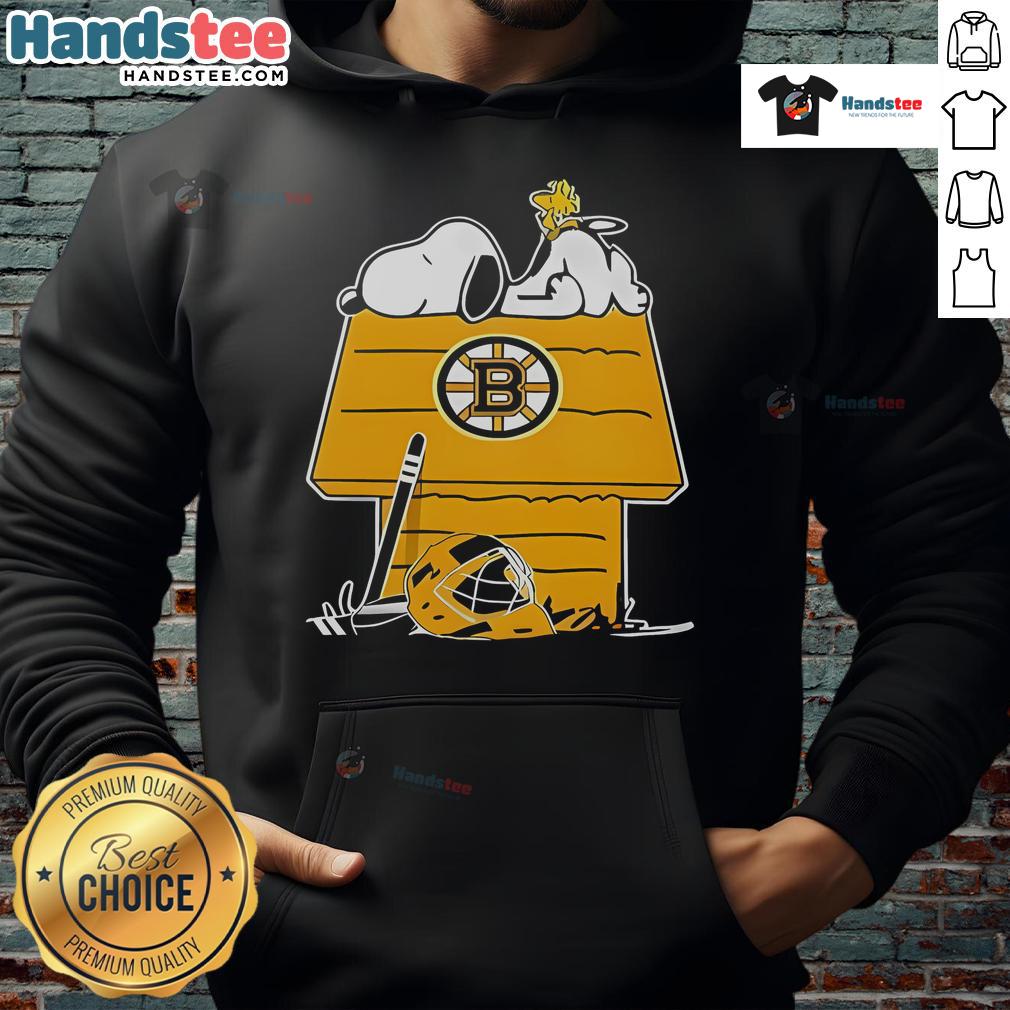 Good Snoopy And Woodstock On The Chimney Boston Bruins Hockey Hoodie Good Snoopy and Woodstock on a chimney design for Boston Bruins hockey hoodie, perfect for fans and cozy wear.