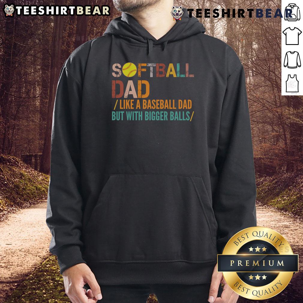Good Softball Dad Like A Baseball Dad Vintage Hoodie Vintage hoodie for a good softball dad, featuring 'Like a Baseball Dad' design in a stylish, comfortable style.