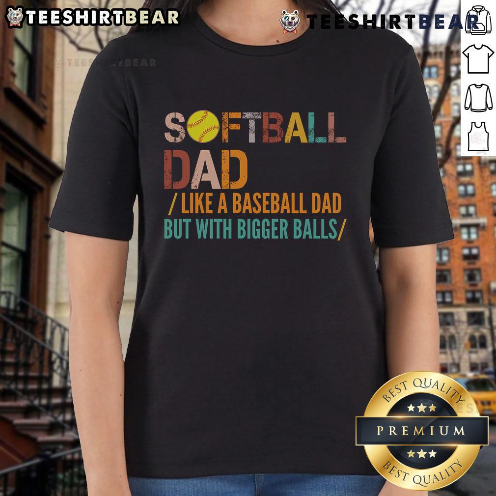 Good Softball Dad Like A Baseball Dad Vintage Ladies Tee Vintage ladies tee featuring 'Good Softball Dad Like A Baseball Dad' design, perfect for proud softball and baseball fathers.