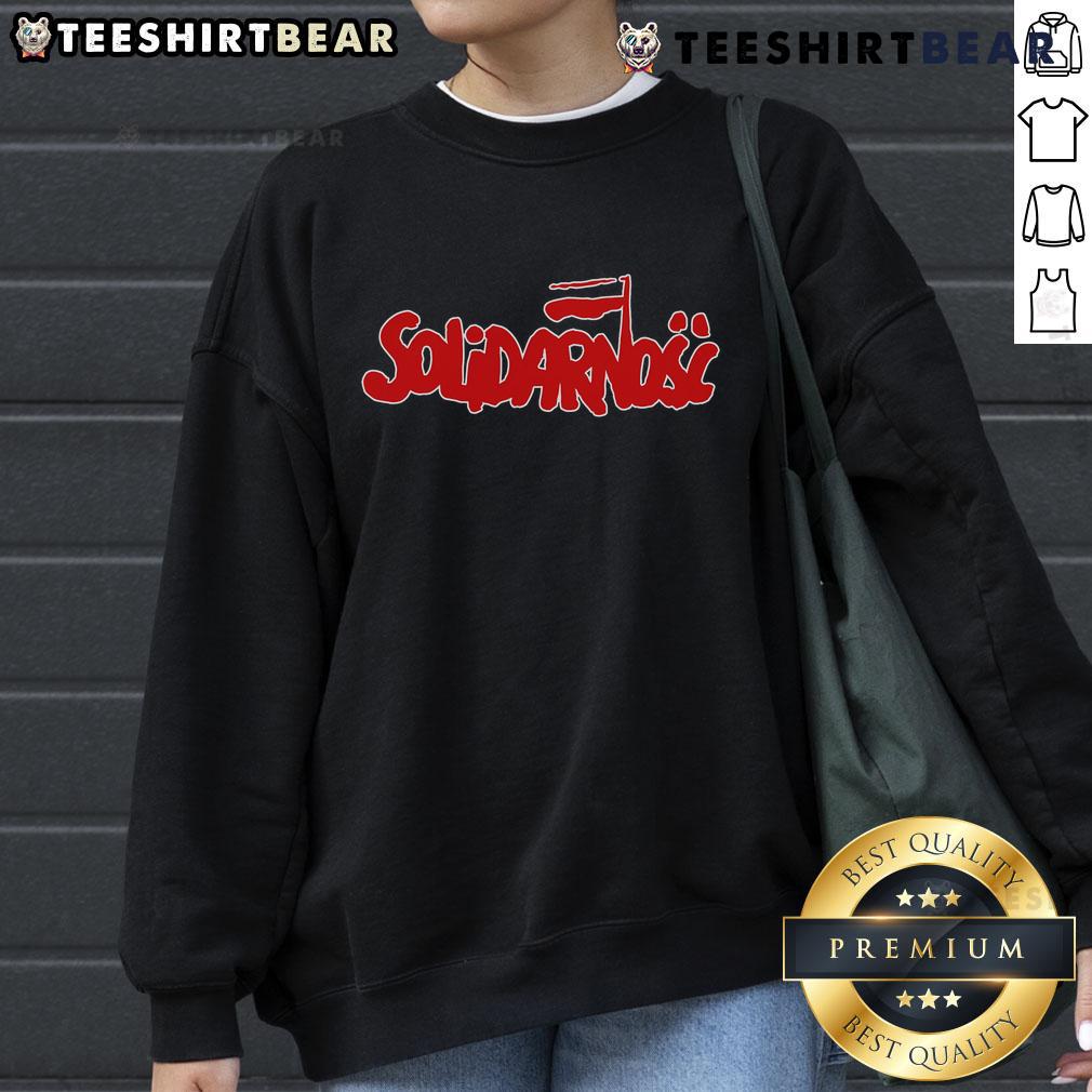 Good Solidarity Solidarnosc Polish Trade Union 1980S Sweatshirt Alt Text: Vintage 'Solidarity' Polish Trade Union sweatshirt from the 1980s, showcasing iconic design and historical significance.