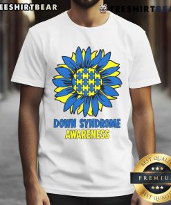 Good Sunflower Down Syndrome Awareness T-Shirt featuring a vibrant sunflower design promoting inclusivity and support.