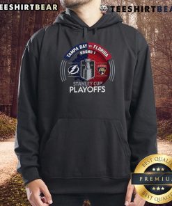 Good Tampa Bay Lightning vs Florida Panthers 2025 Stanley Cup Playoffs hoodie featuring team logos and playoff graphics.