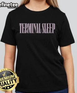 Good Terminal Sleep rhinestone logo ladies tee featuring a stylish design and comfortable fit for casual wear.