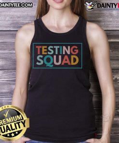 Good Testing Squad Test Day motivational tank top in vibrant colors, perfect for inspiring confidence during exams.