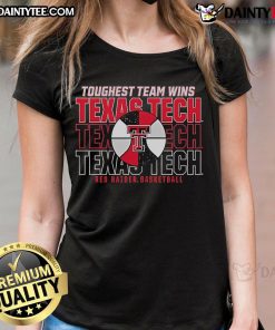 Good Texas Tech Red Raiders Basketball 'Toughest Team Wins' ladies tee showcasing team spirit and style.