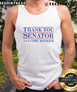 Good Thank You Senator Cory Booker tank top featuring a bold graphic design celebrating political appreciation.