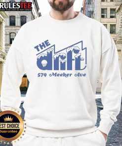 Good The Commodore Bars sweatshirt displayed at The Drift, 579 Meeker Ave, showcasing stylish design and vibrant colors.