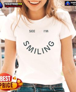 Alt Text: Good The Last Five Years See I'm Smiling Ladies Tee featuring a vibrant graphic design and comfortable fit.
