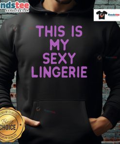 Model wearing a sexy lingerie hoodie, showcasing stylish design and comfort in trendy intimate apparel.