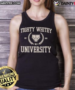 Good Tighty Whitey University 1935 tank top featuring vintage design, ideal for retro fashion enthusiasts and collectors.