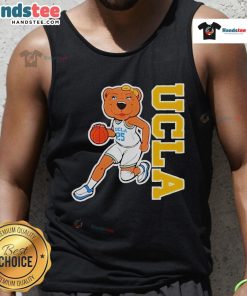 UCLA Bruins women's basketball tank top featuring Joe Bruin mascot design, perfect for fans and athletes.