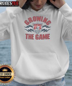 Good US Soccer Growing The Game Hoodie featuring a stylish design for soccer fans promoting the sport in America.