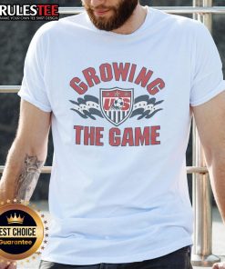 Good Us Soccer Growing The Game T-Shirt featuring a bold design promoting soccer growth in the USA.