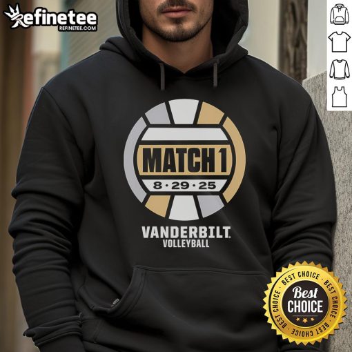 Good Vanderbilt Commodores volleyball match 2025 hoodie featuring team colors and logo in a stylish design.
