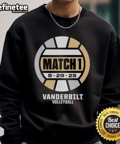 Good Vanderbilt Commodores Volleyball Match 2025 sweatshirt showcasing team spirit and sporty design.