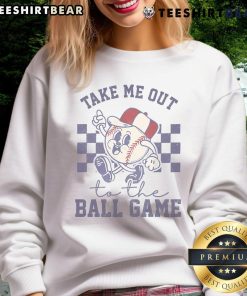 Good Vintage Take Me Out To The Baseball Ball Game Softball Sweatshirt in stylish design, perfect for baseball fans.