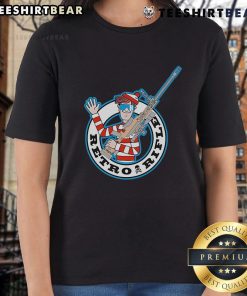 Good Waldo Retro Rifle Ladies Tee featuring a vintage design, perfect for casual outings and rifle enthusiasts.