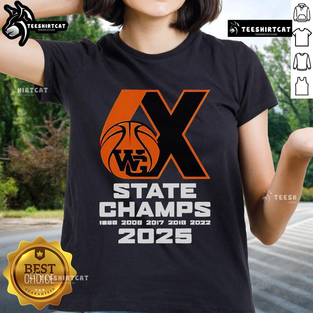 Good Webster Groves Basketball 6X State Champs 2025 Ladies Tee Good Webster Groves Basketball 6x State Champs 2025 ladies tee showcasing team pride and championship spirit.