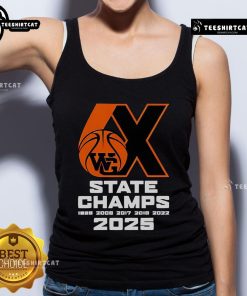 Good Webster Groves Basketball 6x State Champs 2025 tank top, showcasing team pride and championship achievement.