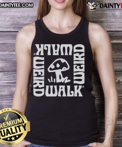 Good Weird Walk Forager Mushroom Tank Top featuring a unique mushroom graphic, perfect for nature lovers and foraging enthusiasts.