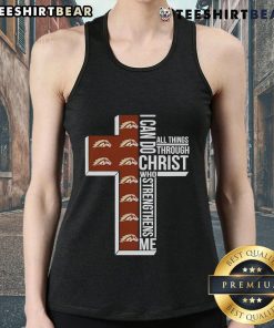 Good Western Michigan Broncos tank top featuring 'I Can Do All Things Through Christ Who Strengthens Me' design.