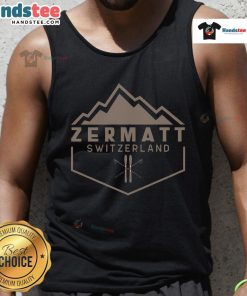 Stylish tank top featuring 'Good Zermatt Switzerland' design, perfect for summer outings and travel enthusiasts.