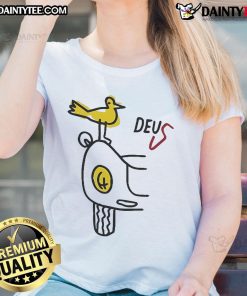 Happy Deus Specter Rare Birds Ladies Tee featuring vibrant bird graphic, perfect for casual wear and bird lovers.
