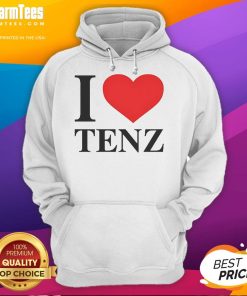 Happy I Love Tenz Hoodie featuring vibrant colors and a bold design, perfect for fans of Tenz and gaming apparel.