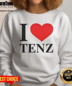 Happy I Love Tenz sweatshirt featuring a vibrant design, perfect for fans of Tenz and stylish streetwear.