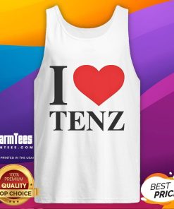 Happy I Love Tenz tank top featuring vibrant colors and a stylish design, perfect for fans and casual wear.
