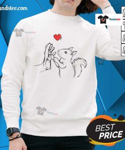 Happy Squirrel Love Sweatshirt featuring a cute squirrel graphic, perfect for cozy casual wear and animal lovers.