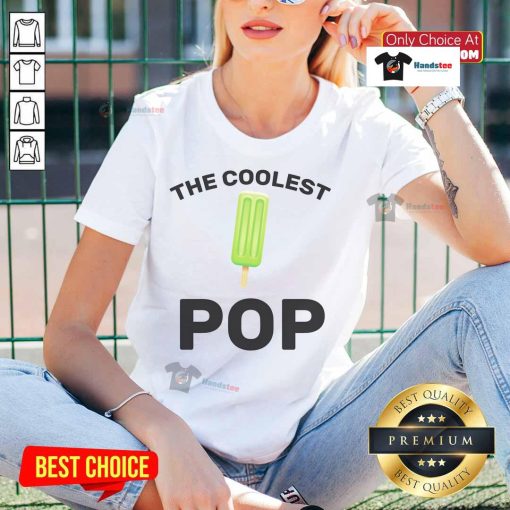 Happy The Coolest Pop Ladies Tee featuring vibrant colors and a trendy design perfect for pop culture enthusiasts.
