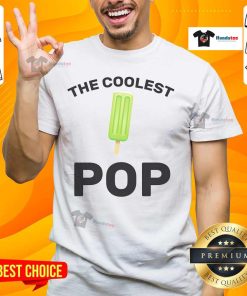 Happy The Coolest Pop T-Shirt featuring a vibrant graphic design, perfect for casual wear and pop culture enthusiasts.