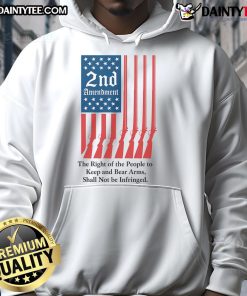 Hot 2nd Amendment hoodie featuring 'The Right of the People to Keep and Bear Arms Shall Not Be Infringed' design.
