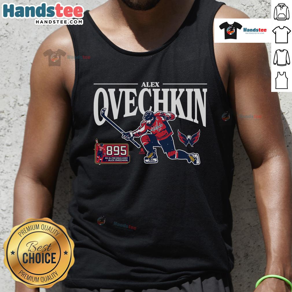 Hot Alex Ovechkin 895 Nhl All Time Leading Scorer Gr8 Celebration Tank Top Hot Alex Ovechkin 895 NHL All-Time Leading Scorer GR8 Celebration Tank Top showcasing Ovechkins iconic celebration.