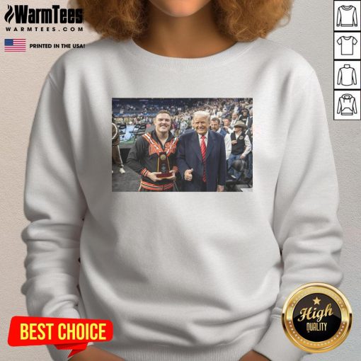 Hot Best Boss in the Business Wyatt Hendrickson sweatshirt featuring Donald Trump and USA Wrestling legend design.