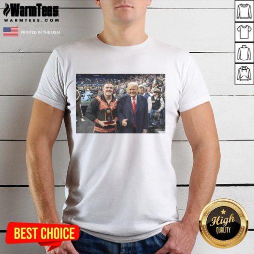 Hot Best Boss In The Business Wyatt Hendrickson Donald Trump USA Wrestling Legend T-Shirt design featuring bold graphics.