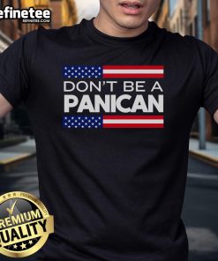 Alt Text: Hot Don'T Be A Panican New Panican Tds T-Shirt featuring vibrant design, perfect for trendy casual wear.
