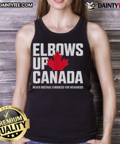 Stylish tank top featuring 'Never Mistake Kindness for Weakness' slogan, perfect for hot days in Canada.