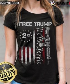 Hot Free Trump Supporter Tee featuring 'We The People' and American flag design for patriotic women.