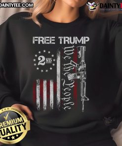 Hot Free Trump Supporter Pro-Trump sweatshirt featuring the American flag design, perfect for patriotic fans.