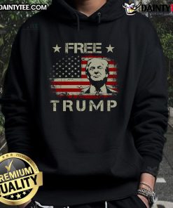 Alt Text: Pro-Trump hoodie featuring American flag design, perfect for hot weather, ideal for Trump supporters.