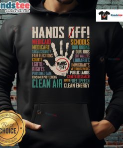 Stylish Hot Hands Off People Right Hoodie worn by a model, showcasing a trendy design perfect for casual outfits.
