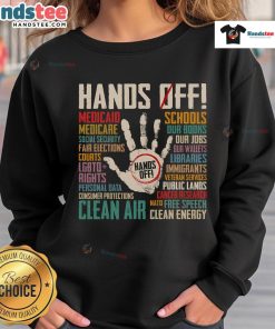 Hot Hands Off People Right Sweatshirt in cozy fabric, perfect for casual wear and expressing a fun, laid-back style.