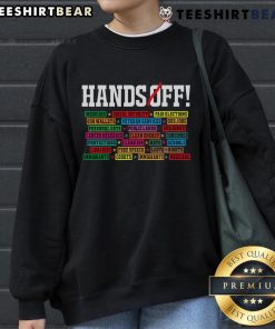 Alt Text: Hot Hands Off Protest Sweatshirt displaying 'Social Security and Medicare Resist' message in bold letters.