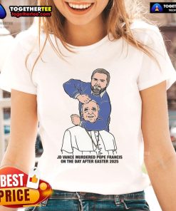 Illustration of JD Vance with Pope Francis in a dramatic scene, titled 'Hot JD Vance Murdered Pope Francis On Easter 2025'.